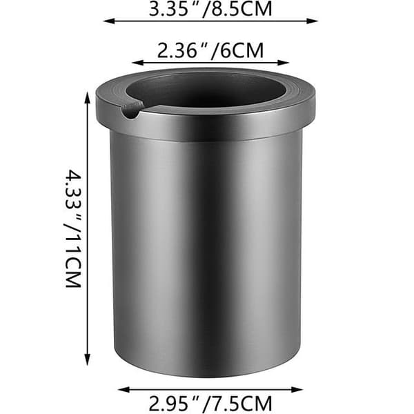 3 kg enkelring grafitdegel, 99,9% högren grafit, bra värmeledningsförmåga, 1300°C hög värmebeständighet, stabil prestanda, lätt att använda