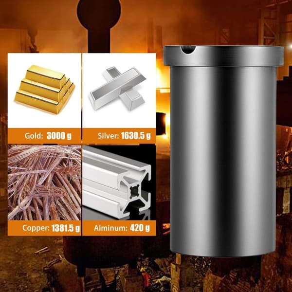 3 kg enkelring grafitdegel, 99,9% högren grafit, bra värmeledningsförmåga, 1300°C hög värmebeständighet, stabil prestanda, lätt att använda