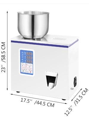 50W 2-100g förpackningsområde 10-20 påsar/min Automatisk pulverpåfyllningsmaskin med visuellt fönster, mikrodatorstyrning