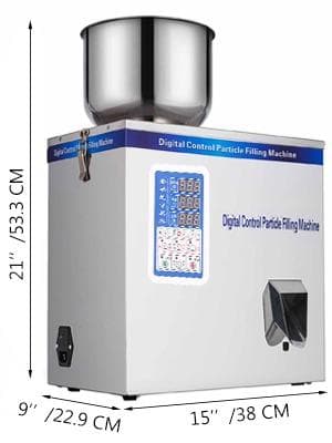 50W 2-200g förpackningsområde 10-25 påsar/min Automatisk pulverpåfyllningsmaskin med visuellt fönster, mikrodatorstyrning, snabb och exakt
