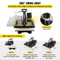 Miniatyrbild 6 av 11: 30 X 38 cm 10 i 1 värmepressmaskin med LCD digital display, dubbelrörsvärme, effektiv isolering, justerbart tryck, 360° svängning