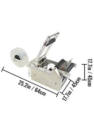 120W 25-50 st/min halvautomatisk etiketteringsmaskin för rund flaska, effektiv, exakt, stabil prestanda, lätt att använda