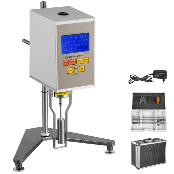 10-1×105 mPa·s digital display roterande viskosimeter med lyftsystem, exakt mätning, olika typer av rotorer, bred applikation