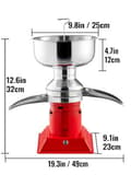 Miniatyrbild 9 av 9: 30W 10500RPM 50L/H effektiv elektrisk mjölkkräm centrifugalseparator, 4 timmars kontinuerligt arbete, lätt att installera och använda