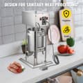 Miniatyrbild 2 av 8: 20L 120W vertikal elektrisk korvstoppare med 5 påfyllningsmunstycken, stor kapacitet, justerbar hastighet, enmansdrift, lätt att rengöra