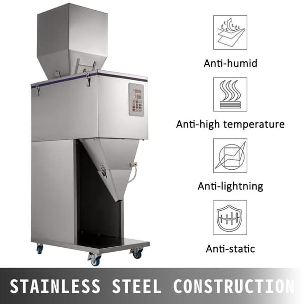 10-3000g 280W pulverfyllningsmaskin med intelligent kontrollpanel, automatisk vägning, justerbart inlopp och utlopp, bred applikation