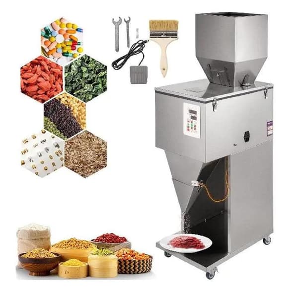 10-3000g 280W pulverfyllningsmaskin med intelligent kontrollpanel, automatisk vägning, justerbart inlopp och utlopp, bred applikation
