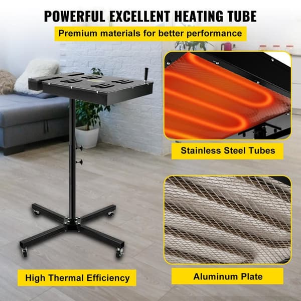 18x24 tum 350°C 2000W blixttork, stor torkyta, snabb och jämn uppvärmning, konstant temperatur, justerbar höjd
