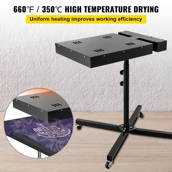 18x24 tum 350°C 2000W blixttork, stor torkyta, snabb och jämn uppvärmning, konstant temperatur, justerbar höjd