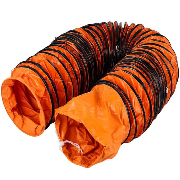 6m dia-200mm flexibel PVC-kanalslang för ventilation, högkvalitativt material, förstärkt design, lätt att vika och fälla ut