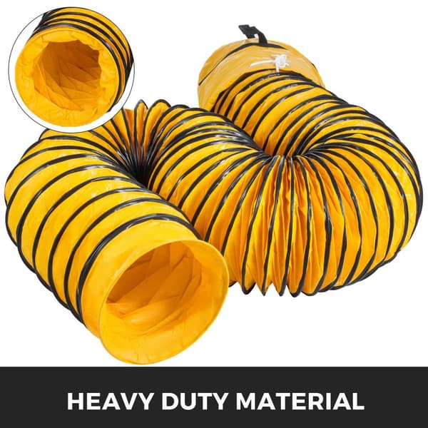 25 fot längd Diameter-305mm bärbar flexibel PVC-kanal för ventilation med förvaringsväska, högkvalitativt material, bred applikation