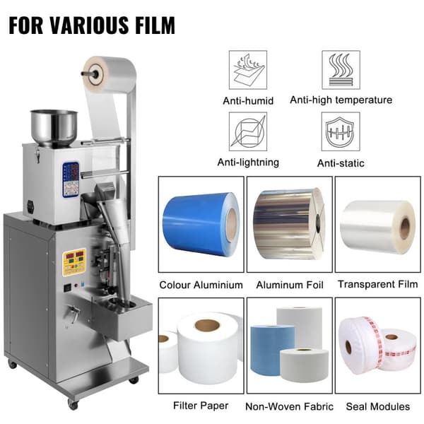 1-200g pulver förpackningsmaskin med automatisk vägning, automatisk pulverpåfyllningsmaskin, intelligent styrning, stabil och pålitlig