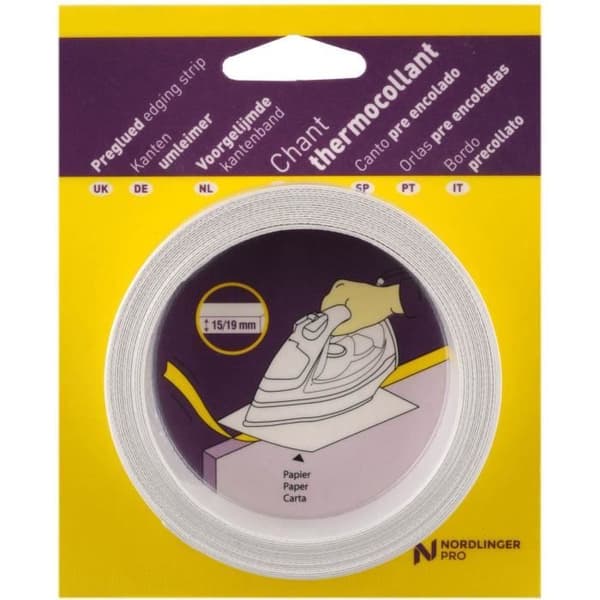 Kantband - NORDLINGER PRO - 23 mm x 5 m - Satin White - Förlimmad