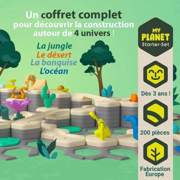 Gravitrax Junior - Startset XXL My Planet 184 delar - Marmorkrets - Kreativt byggspel - Ålder 3 - Ravensburger