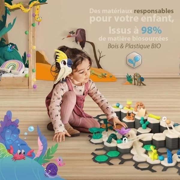Gravitrax Junior - Startset XXL My Planet 184 delar - Marmorkrets - Kreativt byggspel - Ålder 3 - Ravensburger
