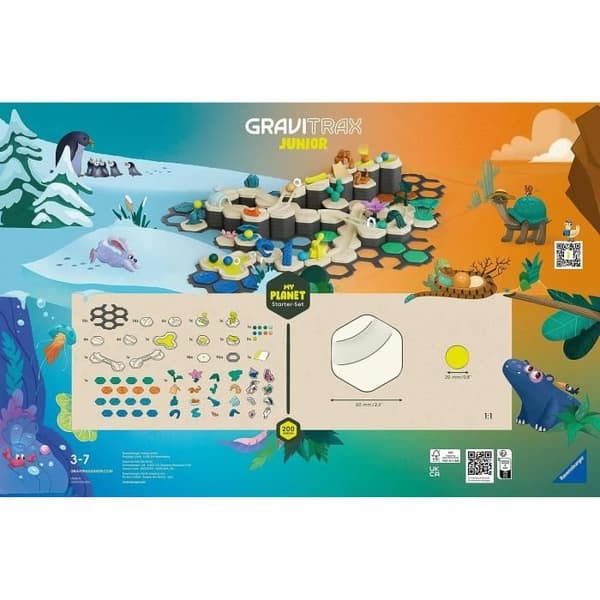 Gravitrax Junior - Startset XXL My Planet 184 delar - Marmorkrets - Kreativt byggspel - Ålder 3 - Ravensburger