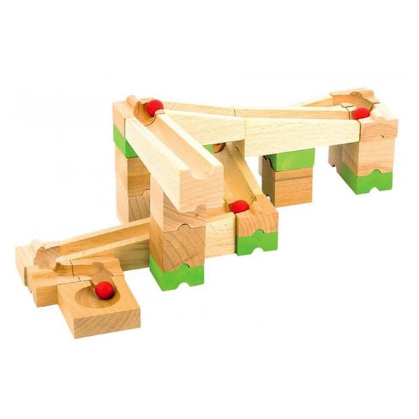 Jeujura träkonstruktionsspel - Marmorkrets - 40 stycken