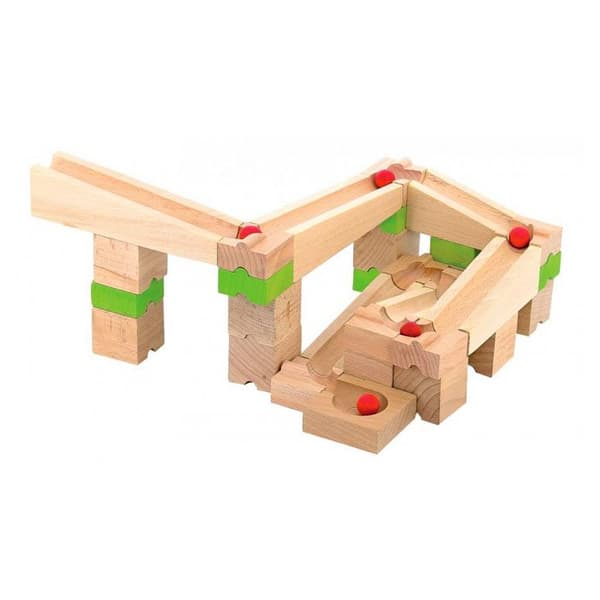 Jeujura träkonstruktionsspel - Marmorkrets - 40 stycken