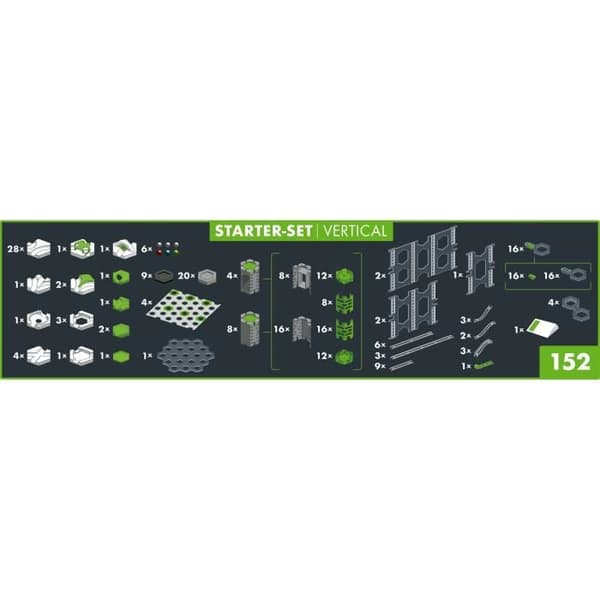 GraviTrax PRO Starter Set Vertikal, 152 delar - Marmorbana, Marmorbana att bygga, Ålder 8, 22426, Ravensburger