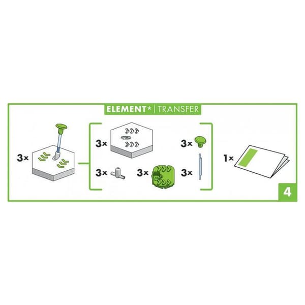 GraviTrax - Transferförlängningselement - Ravensburger - För marmorkretsar - Vit