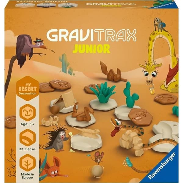 Gravitrax Junior - My Desert expansionsset 33 delar - Marmorbana - Kreativt byggspel - Ravensburger - Från 3 år