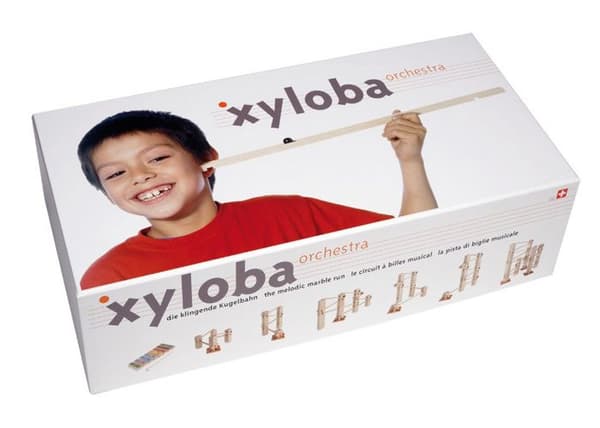 Musikalmarblebana - Xyloba - Orkester - 96 delar - 16 ljudlameller - Bökträ