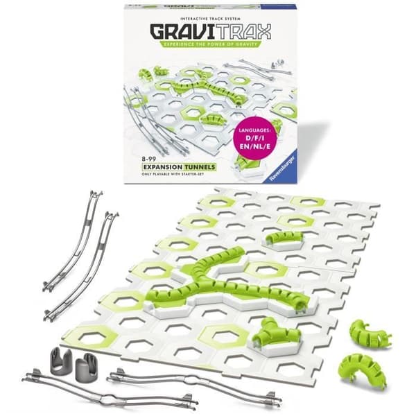 GraviTrax Tunnels expansionsset - Ravensburger - Tunnels - Kreativ marmorbana - 18 delar - från 8 år gammal