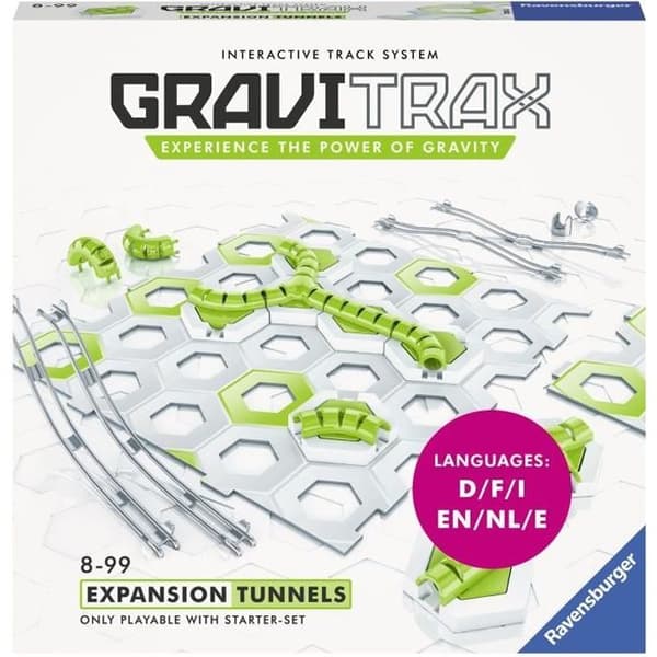 GraviTrax Tunnels expansionsset - Ravensburger - Tunnels - Kreativ marmorbana - 18 delar - från 8 år gammal