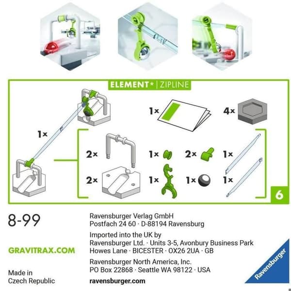 GraviTrax - tyrolskt förlängningselement - Ravensburger - Vit - För barn från 8 år och uppåt
