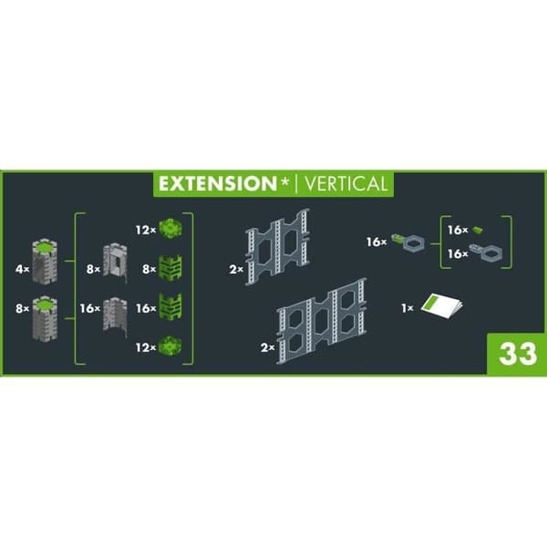 GraviTrax PRO Vertical Expansion Set, 33 delar, Marble Track, Ages 8 och uppåt, 22427, Ravensburger