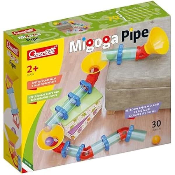 Byggspelkonstruktion Migoga Pipe - QUERCETTI - Flerfärgad - 30 bitar - Barn