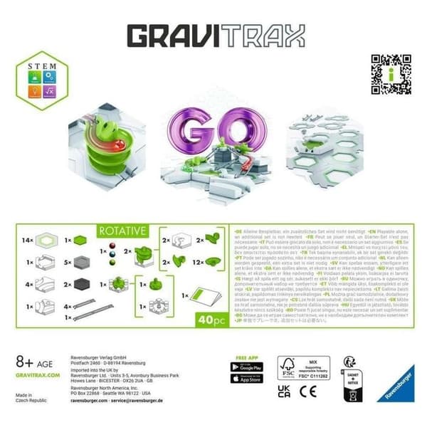 Byggset - Ravensburger - Gravitrax - Roterande - 40 bitar - För barn från 8 år och uppåt