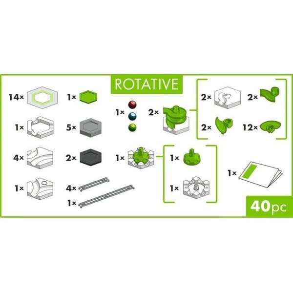 Byggset - Ravensburger - Gravitrax - Roterande - 40 bitar - För barn från 8 år och uppåt