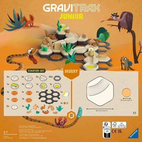 GraviTrax Junior - RAVENSBURGER - Startset S Öken - 59 bitar - För barn från 3 år och uppåt