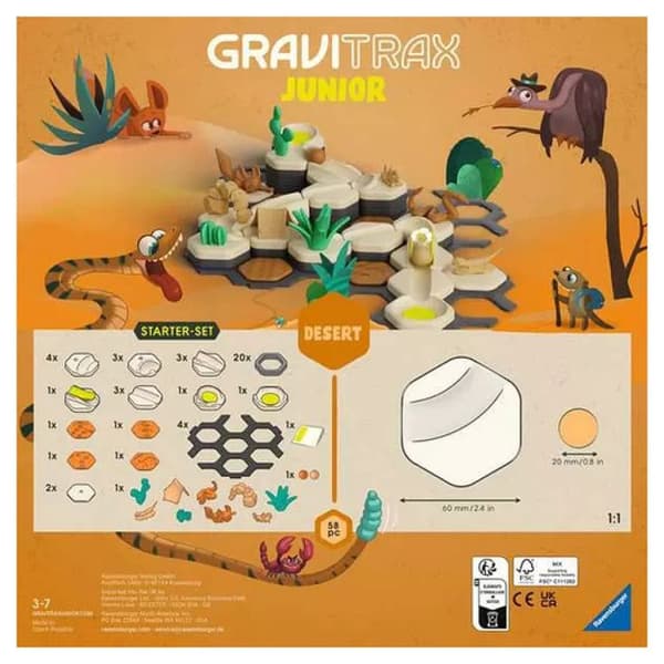 GraviTrax Junior - RAVENSBURGER - Startset S Öken - 59 bitar - För barn från 3 år och uppåt