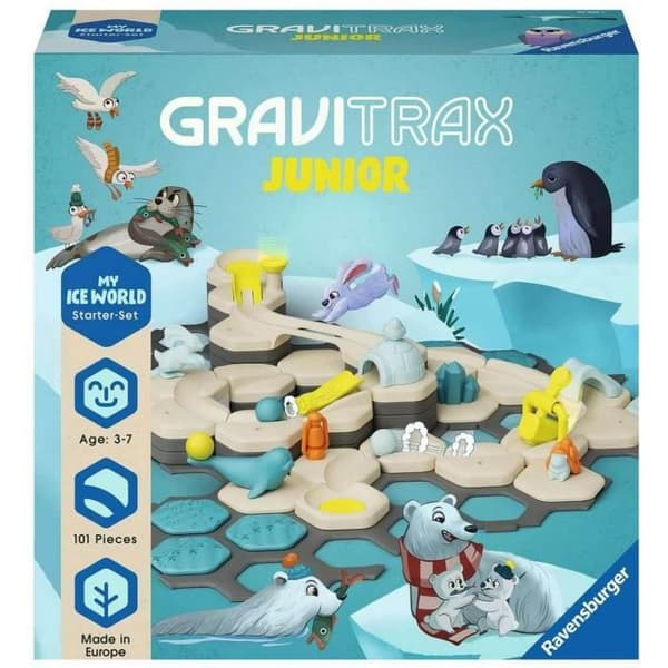 GraviTrax JUNIOR - Startset My Ice World - RAVENSBURGER - Marmorbana för barn - 100 stycken