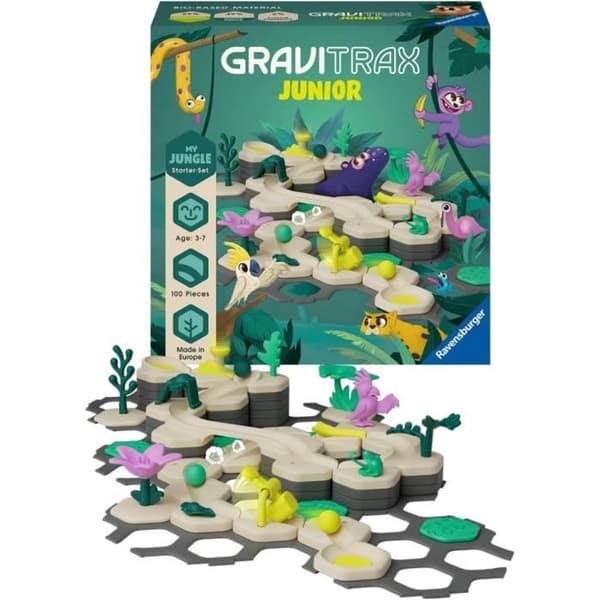 Gravitrax Junior - Startset My Jungle 97 delar - Marmorkrets - Kreativt byggspel - Ravensburger - Från 3 år