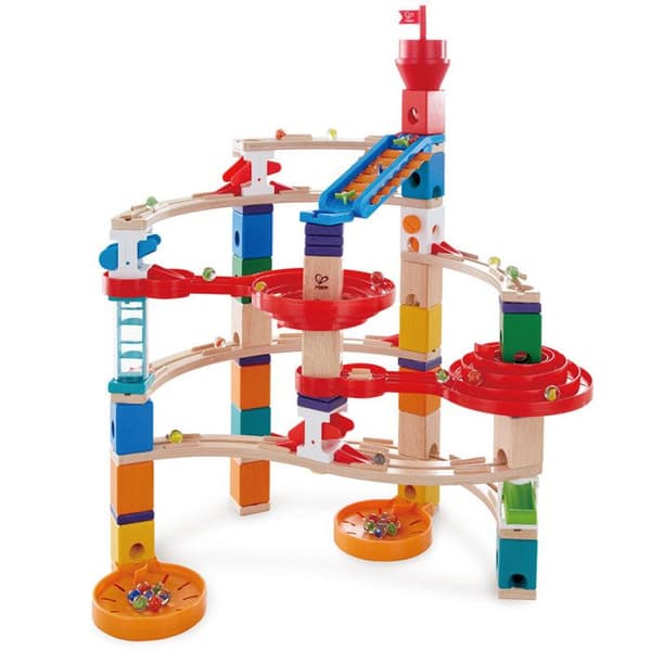 Super Spirals marmorbana - HANDMINUT - Quadrilla - 129 delar - Leksak för barn från 4 år och uppåt