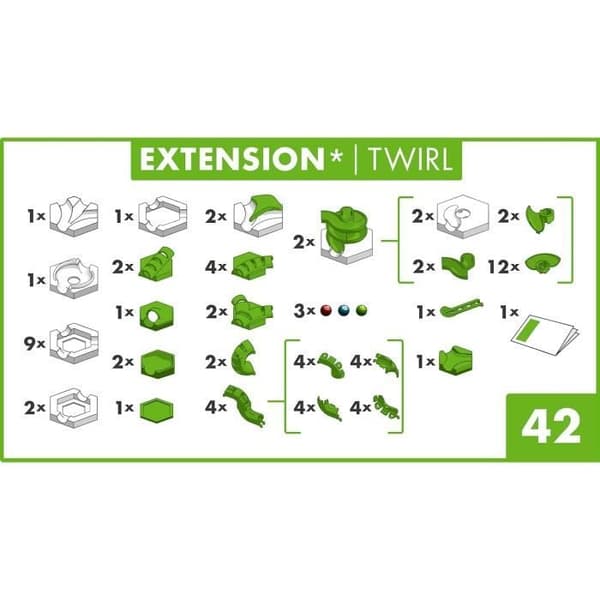 Set för utvidgning Twirl - Ravensburger - GraviTrax - 32 delar - Flerfärgad - Från 8 år
