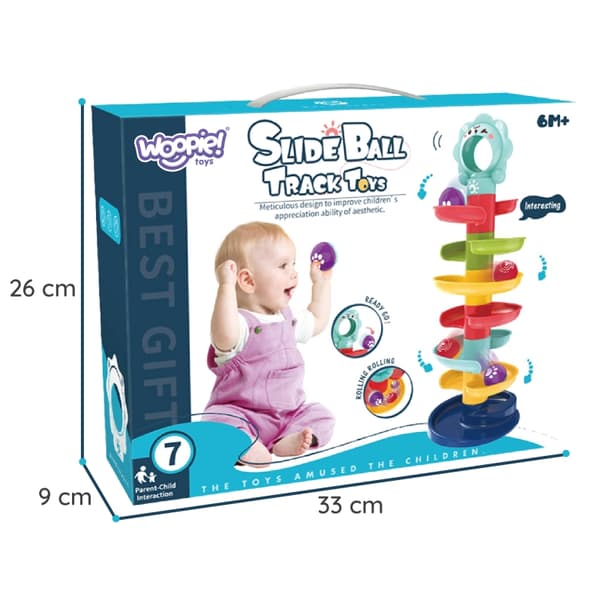 WOOPIE BABY Ball Track Spiral Sæt + 2 Bolde