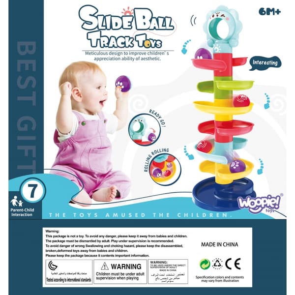 WOOPIE BABY Ball Track Spiral Sæt + 2 Bolde