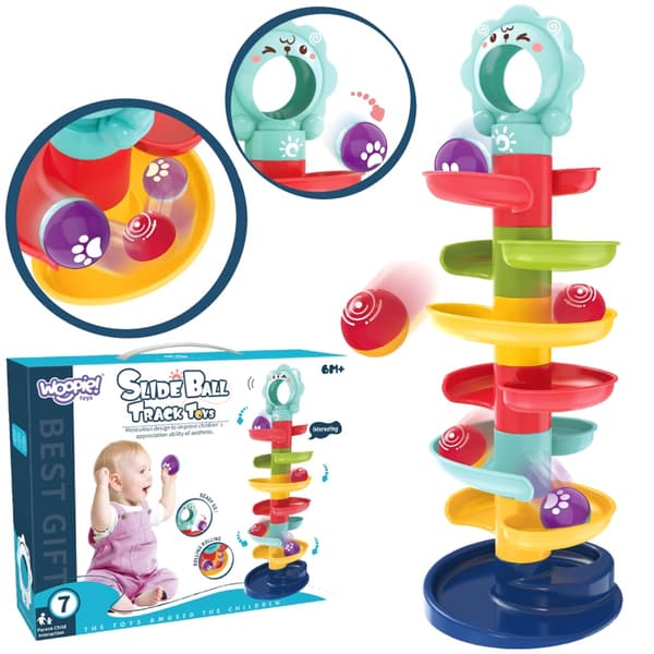 WOOPIE BABY Ball Track Spiral Sæt + 2 Bolde