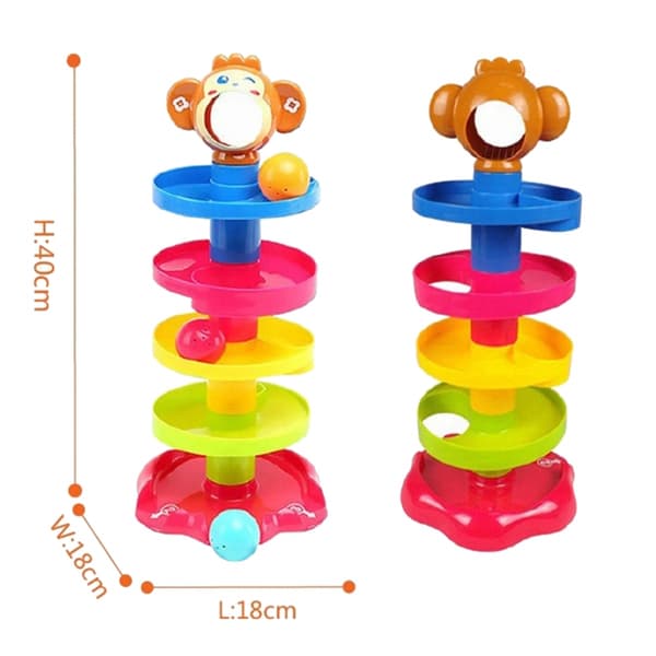 WOOPIE BABY Kuglebane Spiral Sæt + 3 Bolde - Abe