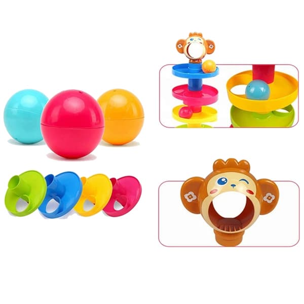WOOPIE BABY Kuglebane Spiral Sæt + 3 Bolde - Abe