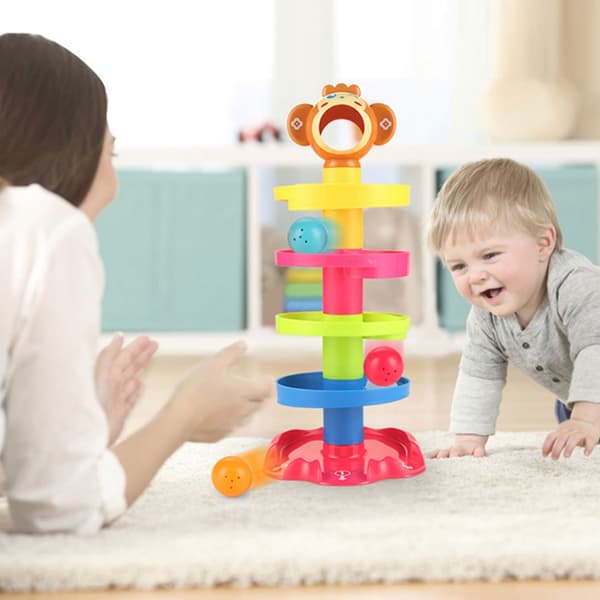 WOOPIE BABY Kuglebane Spiral Sæt + 3 Bolde - Abe