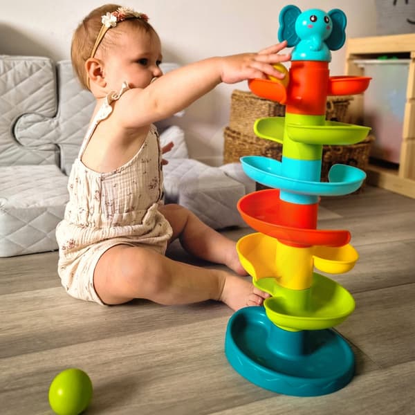 - WOOPIE BABY Pallorata spiraalisetti + 3 palloa - Elefantti