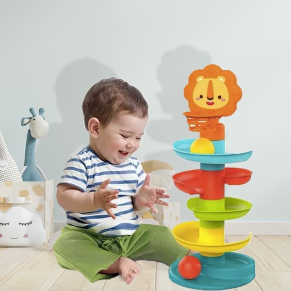 WOOPIE BABY Bollbana med Rullande Bollar Torn