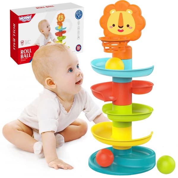 WOOPIE BABY Bollbana med Rullande Bollar Torn
