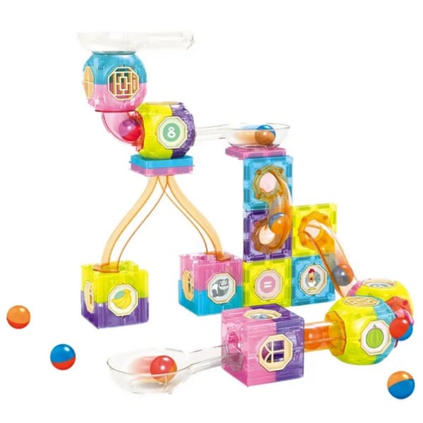 WOOPIE magnetisk blokkugle slidbane – 89 stykker