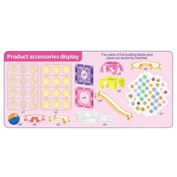 WOOPIE magnetisk blokkugle slidbane – 89 stykker